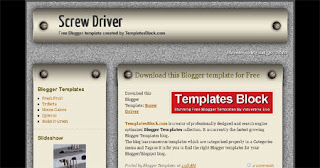 Screw Driver Blogger Template