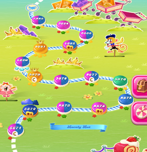 Candy Crush Saga level 5871-5885