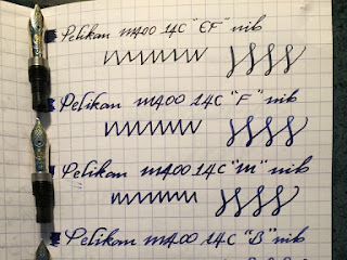 PELIKAN M400 Uç Kalınlıklarının Karşılaştırılması