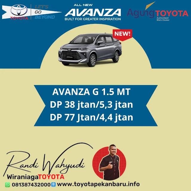 Promo Kredit Toyota All New Avanza G.1.5 MT di Pekanbaru Riau Juni 2022