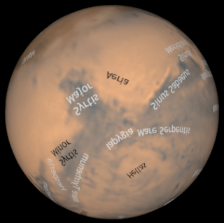 Mars view simulated for the SCT