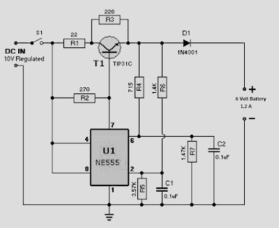 Rangkaian Charger aki 6 Volt