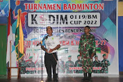 Kepala Staf Kodim 0119/BM Secara Resmi Buka Turnamen Badminton  