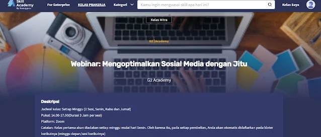 Kelas Media sosial Optimalkan kelas nya