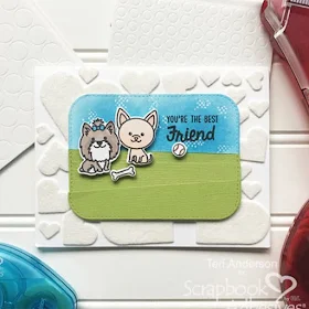 Sunny Studio Stamps: Puppy Dog Kisses Puppy Parents Customer Card by Teri Anderson