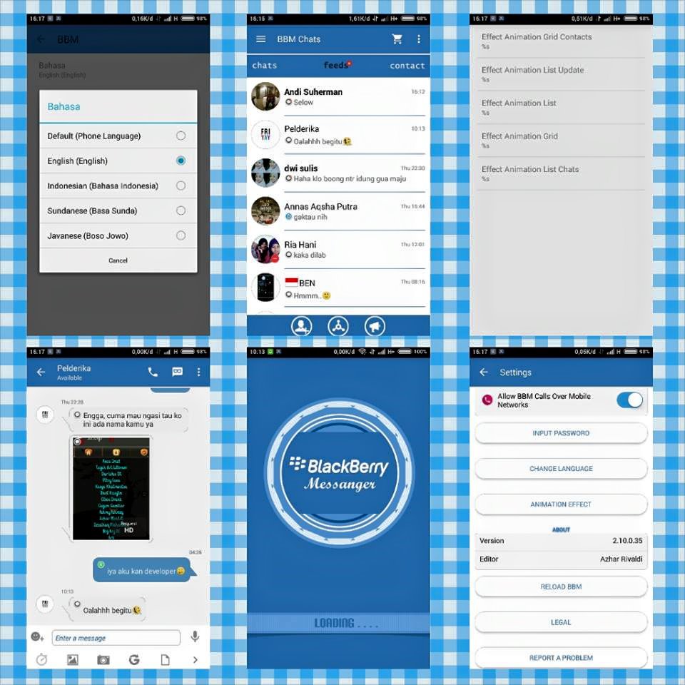 Download BBM MOD MIX Blue versi 2.10.0.35 terbaru 