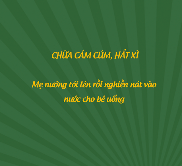 Tỏi chữa cảm cúm, hắt hơi cho bé.