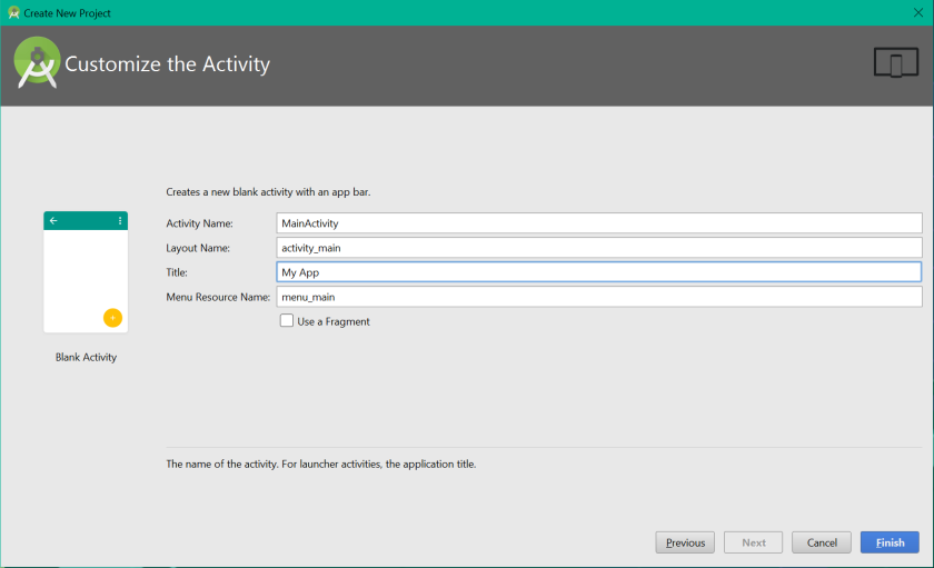 Android Studio: Customize Activity