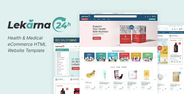 Best Health & Medical eCommerce HTML Website Template