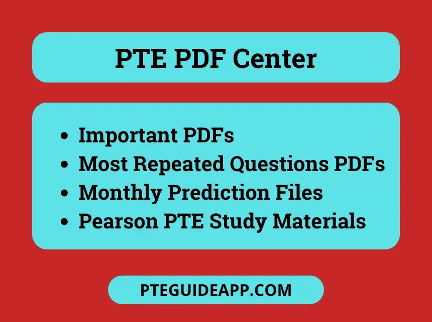 PTE PDF Center - PTE Study Material PDFs by PTEGuideApp