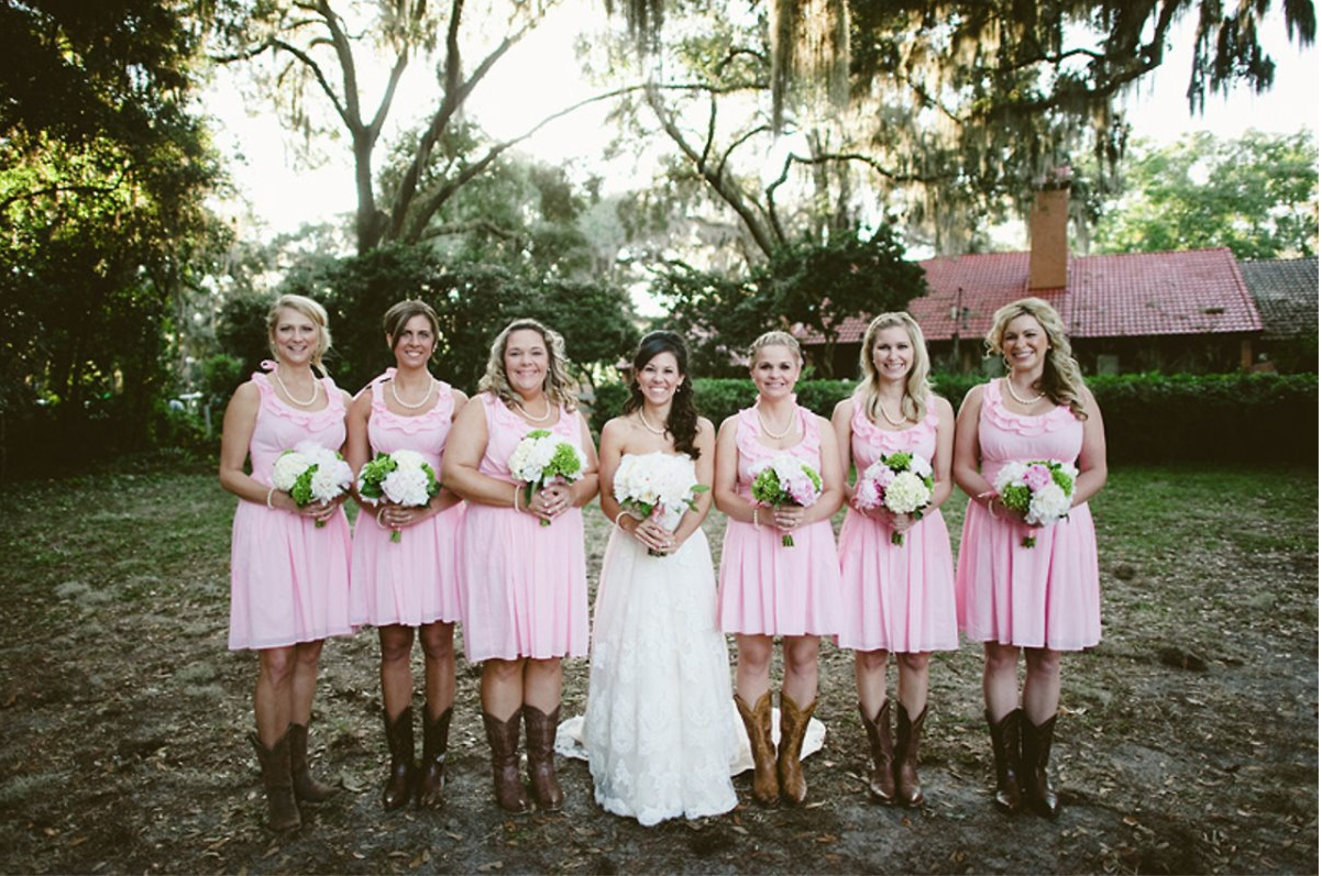 October 2011 wedding, bridesmaids wore the Ruffle Collar Dress ...