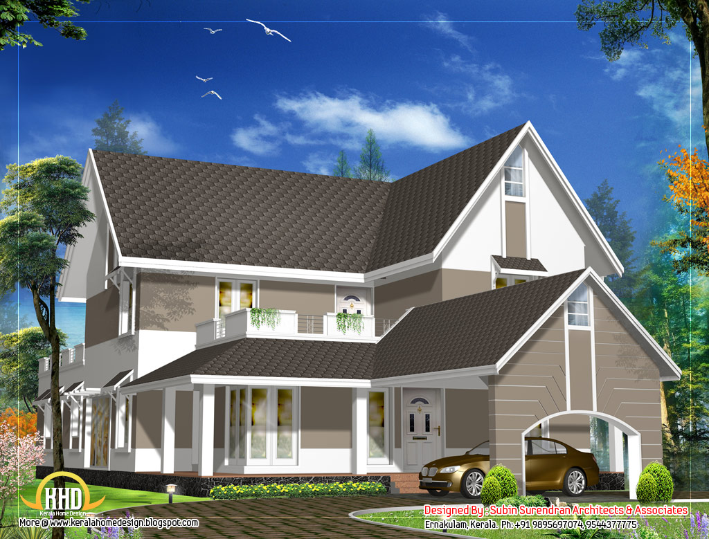 House with Sloping Roof Design