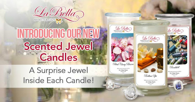 Kim's La Bella Baskets Scented Jewelry Candles Collection
