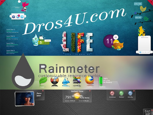 يعتبر برنامج ال Rainmeter من أفضل البرامج المستخدمة لإضافة لمسة فنية مميزة للديسكتوب، فإن كنت ممين يرغبون بالتميز تابع هذا الموضع للتعرف على البرنامج وكيف تشغيله - موقع دروس4يو Dros4U للشروحات التقنية