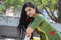 Akshitha cute beauty in Green Salwar at Satya Gang Movie Audio Success meet ~  Exclusive Galleries 019.jpg