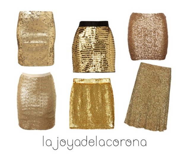 golden faldas