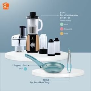 PERO MULTIBLENDER SET 17 PCS | BLENDER MULTIFUNGSI 1L CHOPPER JUICER ACRYLIC