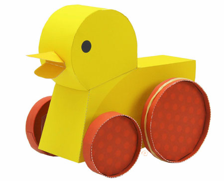 Elastic Powered Duck Papercraft