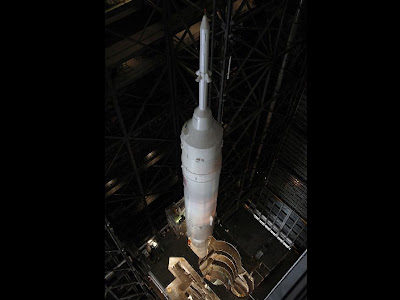 The Ares I-X rocket stands