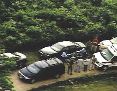 overhead police crime scene