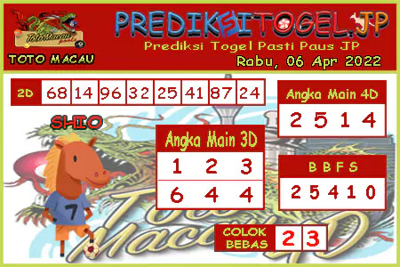 Prediksi Toto Macau JP Rabu 06 April 2022