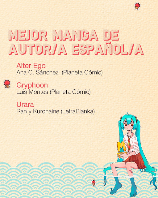 Nominados a los premios del 27 Manga Barcelona.