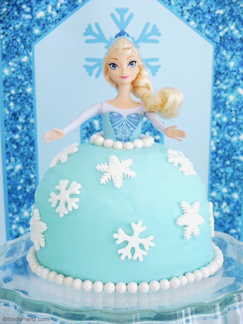 Un Gateaux Diy Poupee Elsa Reine Des Neiges Fetes Party Printables