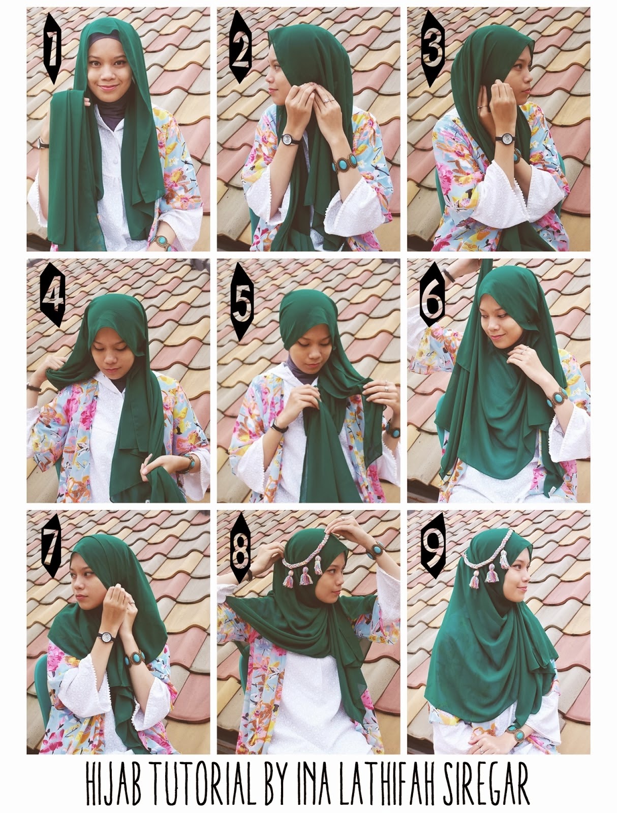 30 Gambarnya Tutorial Hijab Syari Paling Lengkap Tutorial Hijab