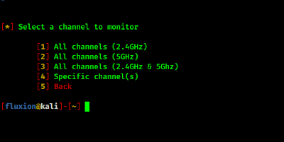 fluxion selecting a channel