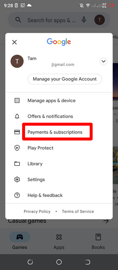 google play payments and subscriptions