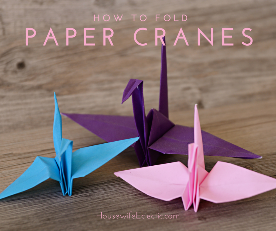 How To Fold An Origami Paper Crane Housewife Eclectic