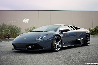 Grigio Telesto Lamborghini Murciélago LP640-4 on PUR Wheels front side angle