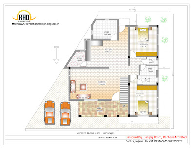 Story House Plans on Story House Plan And Elevation   3521 Sq  Ft    Kerala Home Design