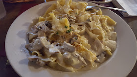 "Festival Fettucini" is the Rome's standard Fettucini Alfredo with mushrooms added, quite a healthy portion and delicious!