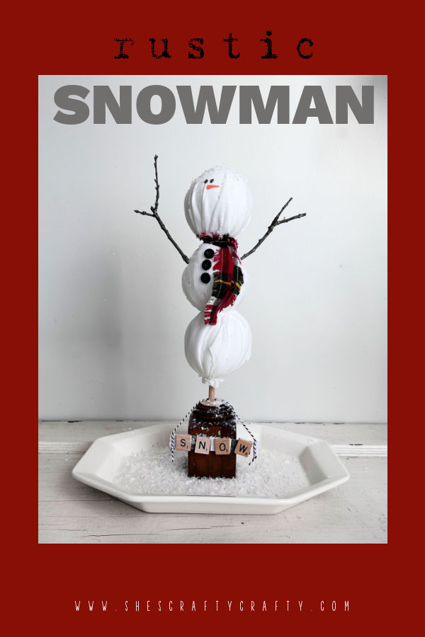 Rustic Snowman Pinterest Pin.