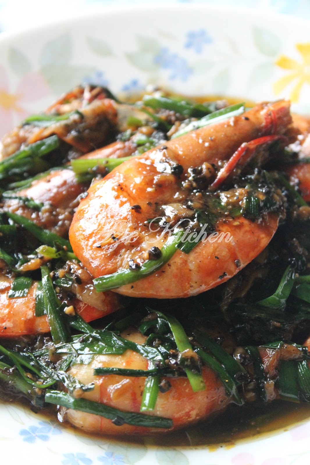 Udang Harimau Masak Black Pepper - Azie Kitchen