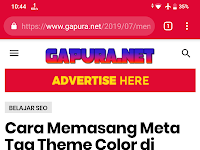 Cara Memasang Meta Tag Theme Color di Blogspot