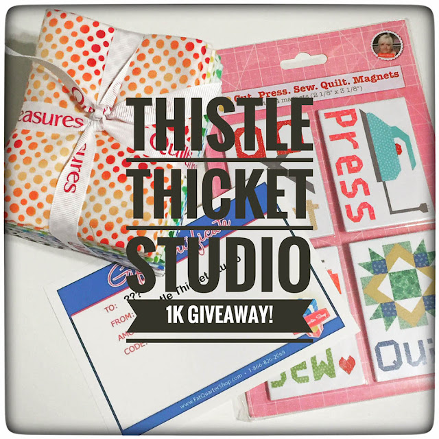 Thistle Thicket Studio, 1K followers, 1000 followers, Instagram followers, 1K giveaway, quilts, quilting