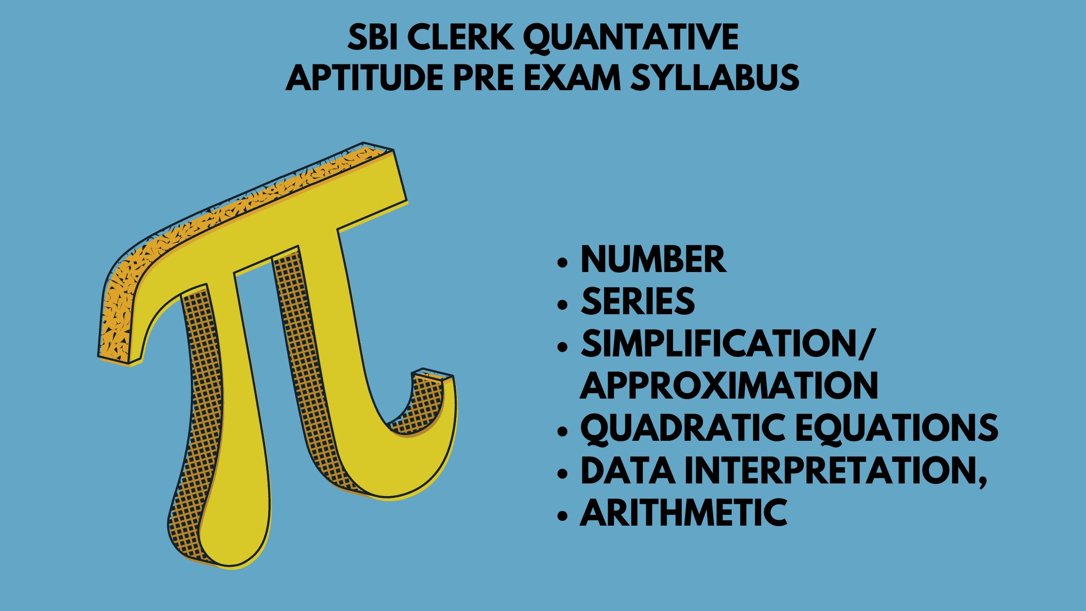 Sbi clerk Quantative aptitude pre exam syllabus