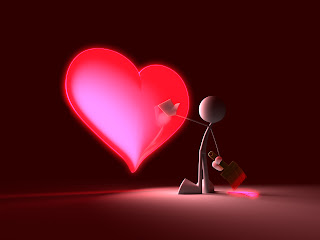 Glossy Red Heart 3D Wallpapers