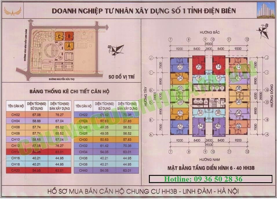 thiết kế chung cư hh3 linh đàm tòa B