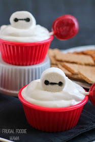 Baymax Marshmallow Dip- the perfect sweet treat for a Big Hero 6 movie night! #BigHero6Release #Ad
