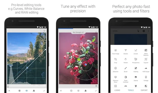 تحرير الصور باحترافية بواسطة برنامج Snapseed للاندرويد