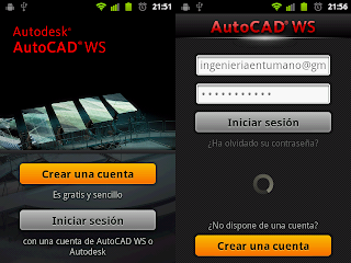 Inicio de sesion en AutoCAD WS