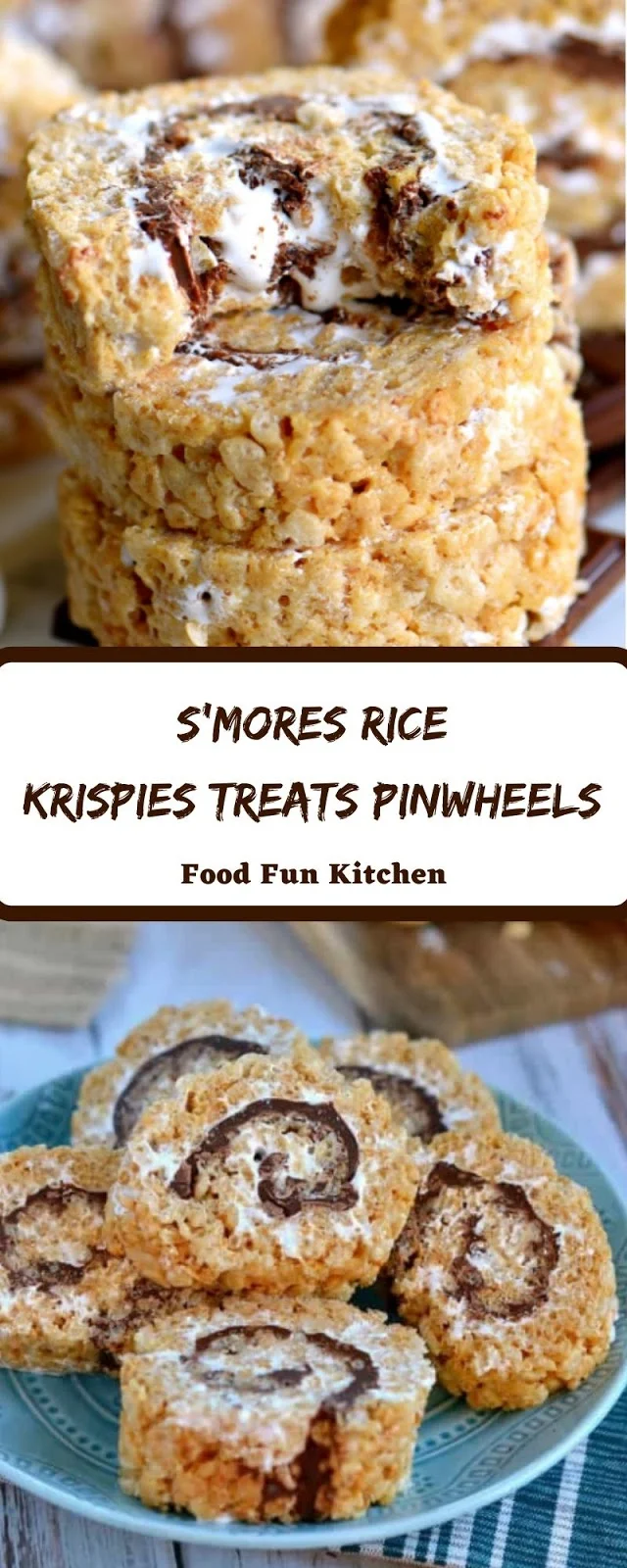 S’MORES RICE KRISPIES TREATS PINWHEELS