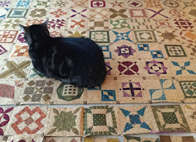 Dear Jane Quilt - Christmas 2016 Edition with Suzi the cat