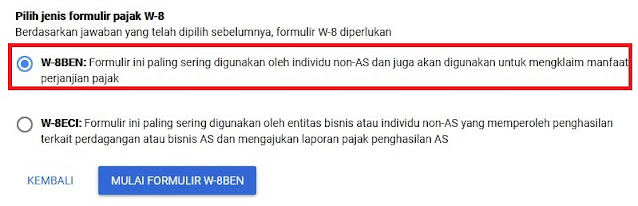 CARA MENGISI INFO PAJAK GOOGLE ADSENSE TERBARU 2021 no 1