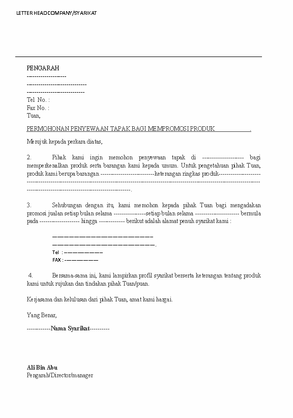 Contoh Surat Rasmi Berhenti Sekolah - Contoh O