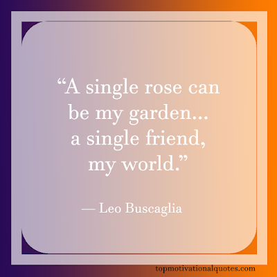 best friend motivational quotes - a single rose can my garden a single friend my world