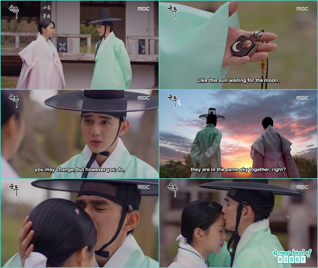  crown prince give moon and sun necklace to ga eun - Ruler: Master of the Mask: Episode 7 & 8 korean drama